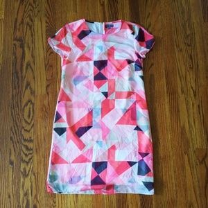 Pink Vince Camuto Geometric Print Shift Dress
